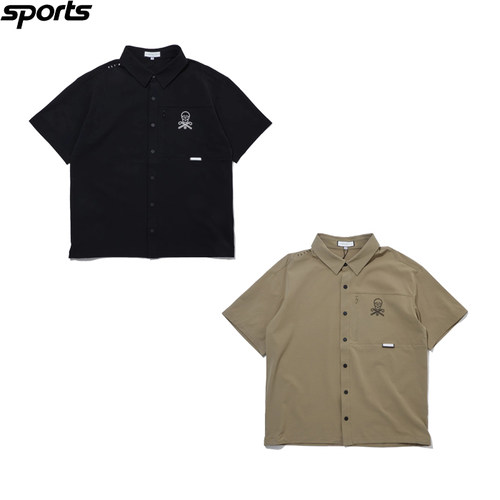 韩国代购mark&lona高尔夫球服26春夏男纯色凉感半拉链短袖衬衫