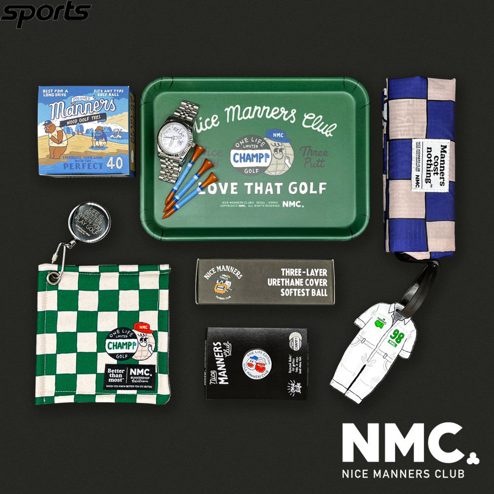 韩国代购NMC高尔夫配饰24年新款ins潮定制名牌球TEE方巾马克礼盒