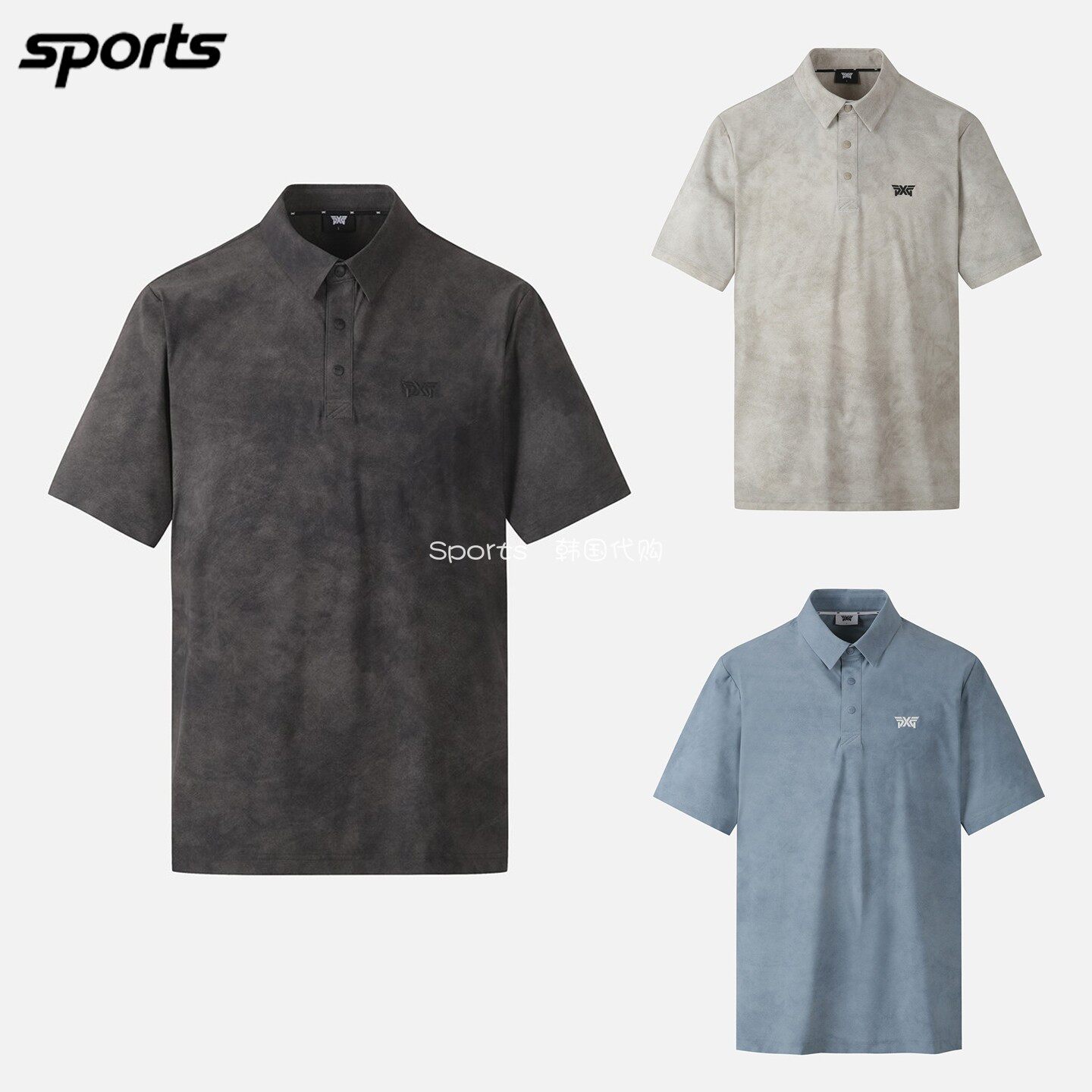 韩国代购PXG高尔夫球服26春夏男图案吸湿速干运动休闲短袖Polo衫