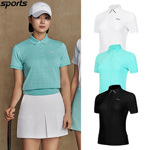韩国代购titleist高尔夫26夏柔软高弹力速干运动POLO衫短袖T恤女