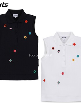 特价韩国代购CRAIG KARL高尔夫春夏ins几何图案运动POLO衫背心女