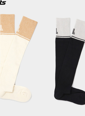 韩国代购lanvin blanc高尔夫配饰25秋女标志配色运动柔软及膝长袜