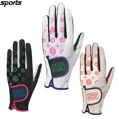 韩国代购CRAIG KARL高尔夫25年秋季ins撞色图案运动透气男女手套
