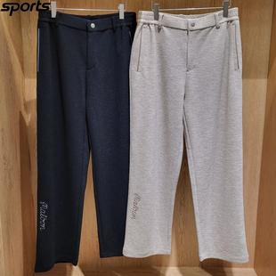 26春夏男纯色轻质舒适休闲直筒针织长裤 韩国代购 malbon高尔夫球裤