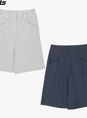 韩国代购APC高尔夫穿搭26春大口袋宽松透气运动户外阔腿裤短裤女