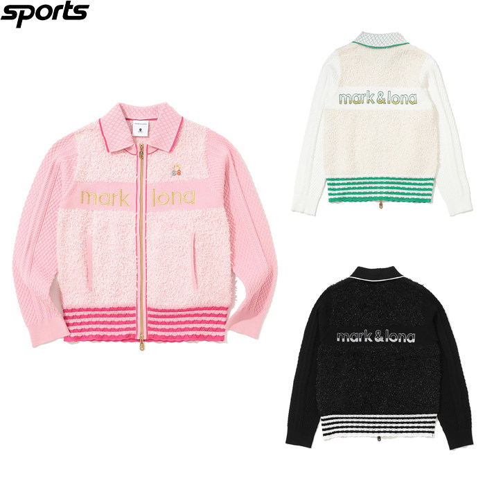 韩国代购mark&lona高尔夫球服26春夏女标志配色运动休闲翻领外套,运动服/休闲服装,高尔夫球服,淘宝优惠券,粉丝福利购,淘宝优惠卷