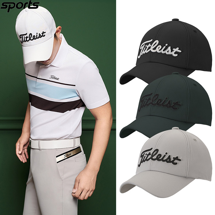 韩国代购titleist高尔夫25秋冬宽檐遮阳帽简约运动户外棒球帽男款