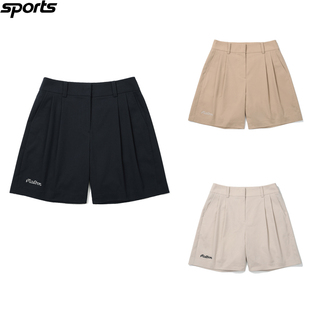 折扣款韩国代购MALBON高尔夫球裤25早春女纯色宽松舒适半身短裤