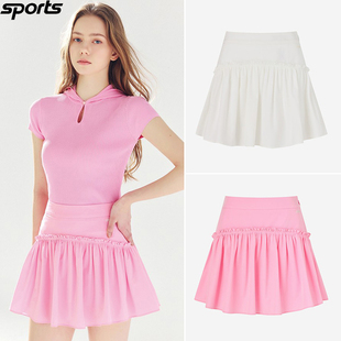 韩国代购lordloar高尔夫26年春夏少女风运动户外百褶裙迷你短裙女