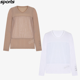 T恤女 弹力防晒运动打底长袖 韩国代购 APC高尔夫穿搭26春夏圆领修身
