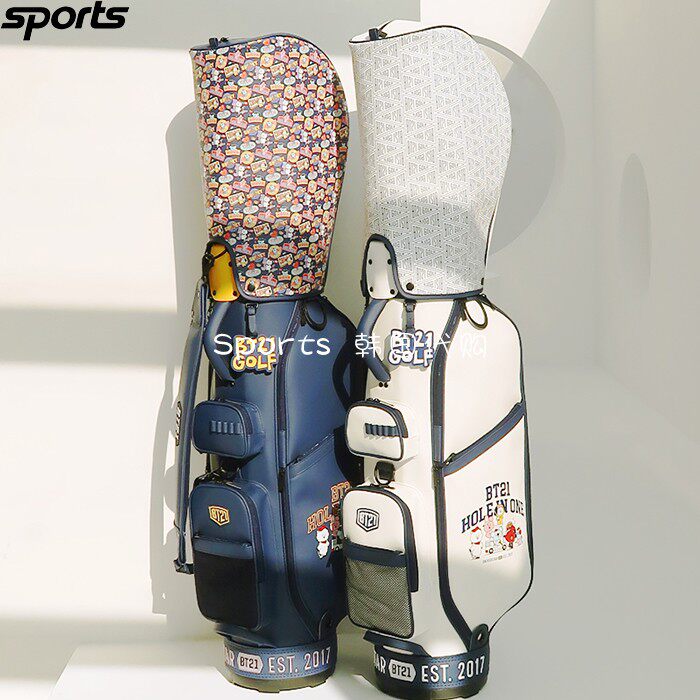 韩国直邮代购BT21 GOLF高尔夫配饰卡通ins潮单肩背大容量球杆包