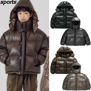 亮面连帽运动儿童羽绒服外套 SEPTEMBER高尔夫25冬季 韩国代购 VIA