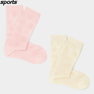 韩国代购lanvin blanc高尔夫配饰26春夏女标志轻质弹力运动中筒袜