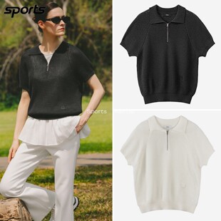 韩国代购ober golf高尔夫26夏镂空网衫防晒运动户外针织短袖T恤女