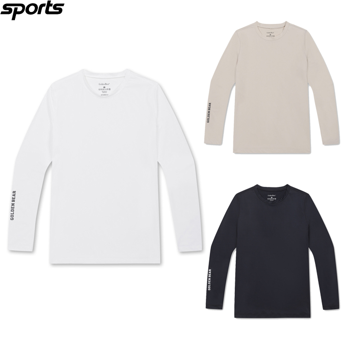 韩国代购GOLDEN BEAR高尔夫球服25早春女GOLF标志纯色圆领打底衫