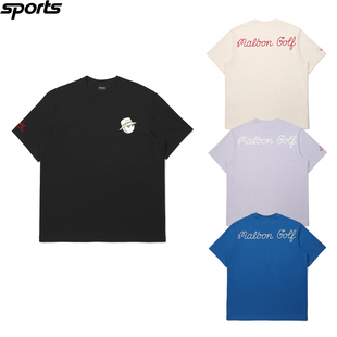 韩国代购malbon高尔夫球服26春夏男女图案吸湿速干圆领短袖T恤