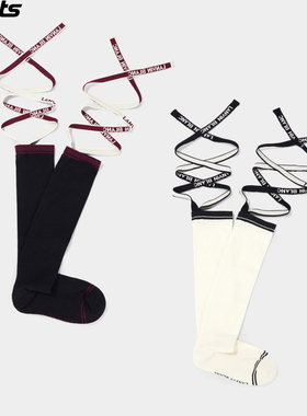 韩国代购lanvin blanc高尔夫配饰25秋女标志弹力透气柔软系绳长袜