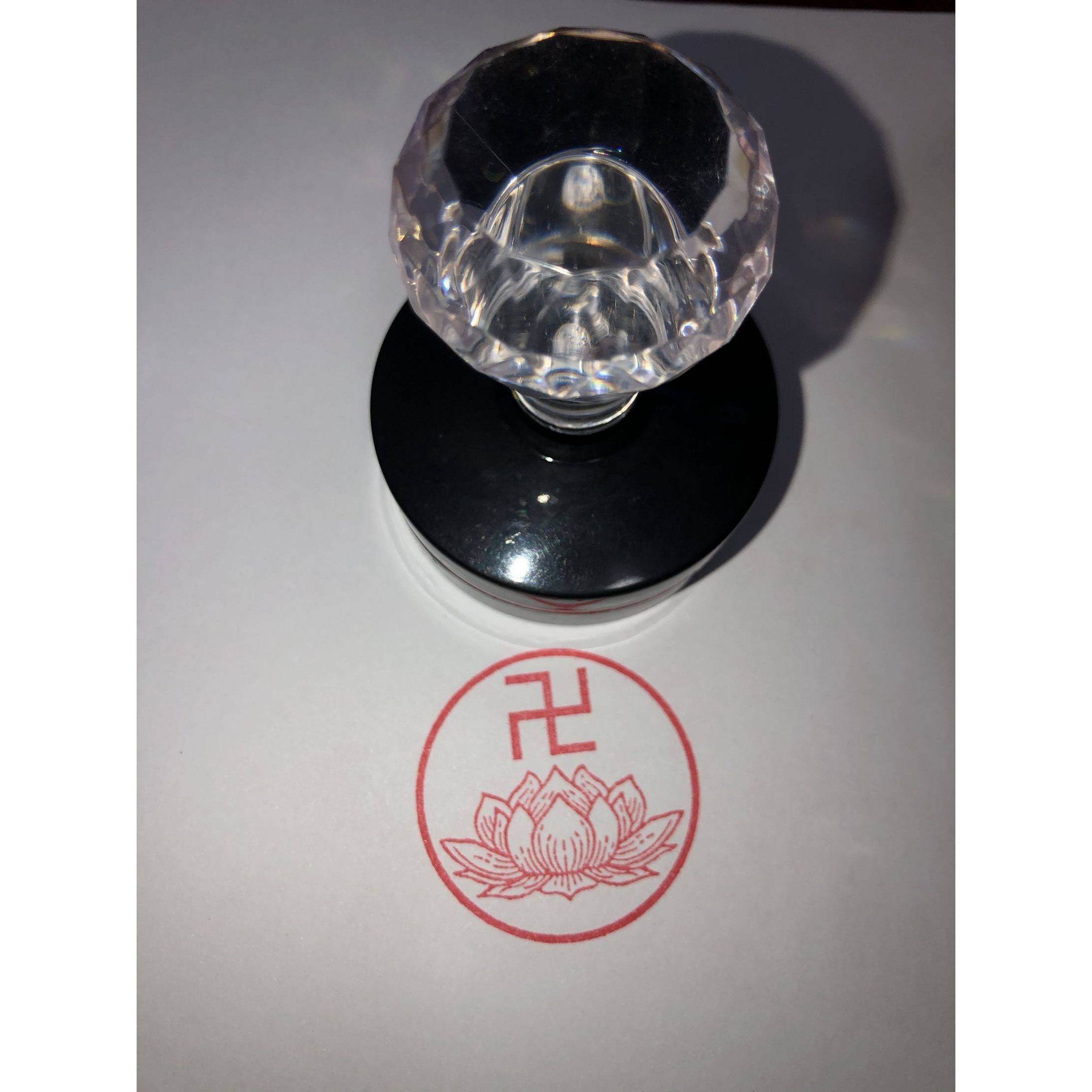 万字莲花印印章四厘米尺寸莲花万字印可定制动出油