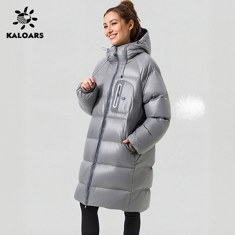 凯乐石薄荷中长款羽绒服2025新款90白鸭绒户外三防保暖情侣款外套