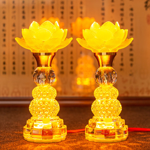 观音灯led琉璃插电莲花灯神台灯