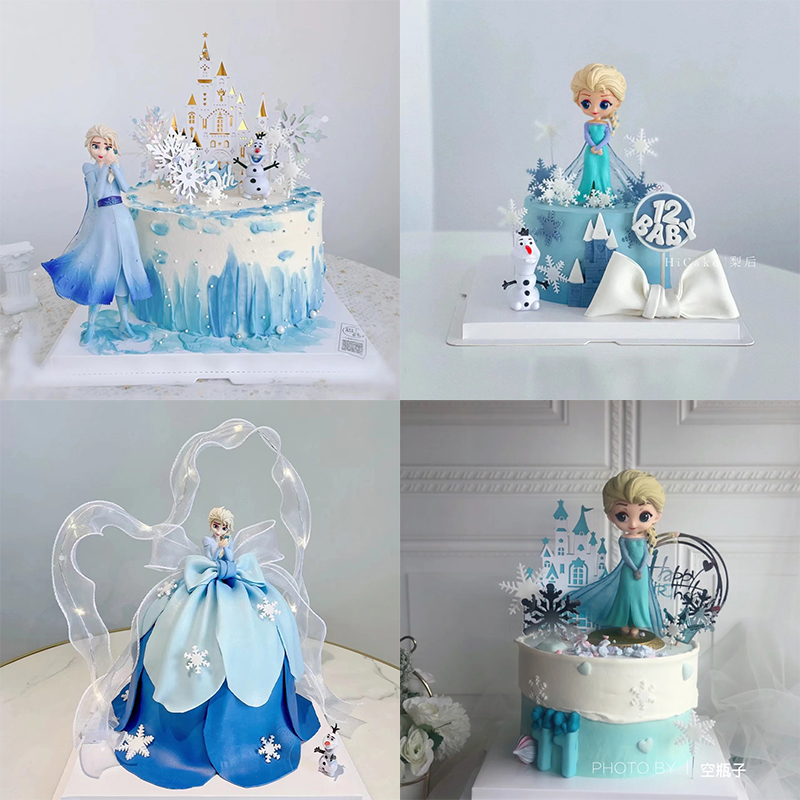 城堡冰雪爱莎Q版摆件女孩公主