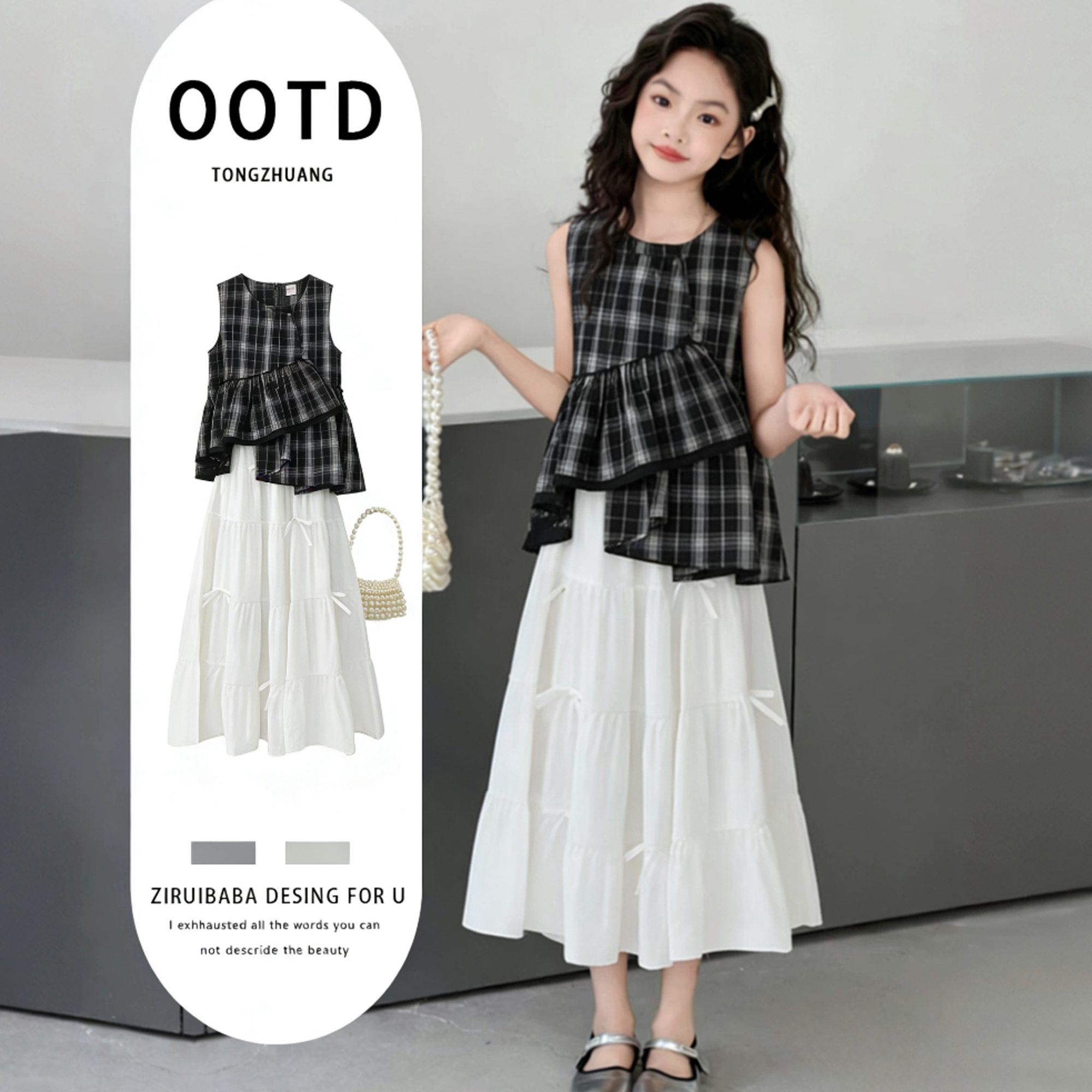 女童连衣裙夏季薄款套装裙2026新款女孩超好看背心夏装公主蛋糕裙