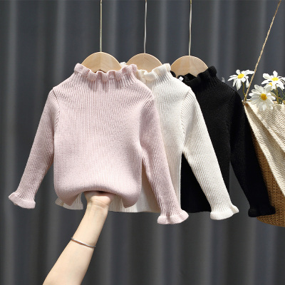 女童毛衣加绒冬款加厚打底衫