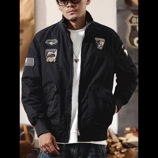 秋冬季加绒工装夹克衣服男款个性潮牌徽章加厚保暖青年休闲外套男