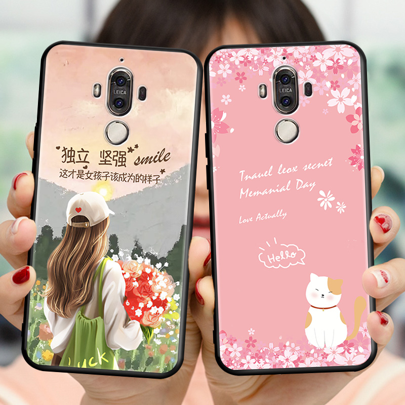 适用华为Mate9手机壳磨砂防摔外壳MHA-AL00保护套tl00软硅胶mhaal00耐脏mata9文字meta9全包mate9小众设计感