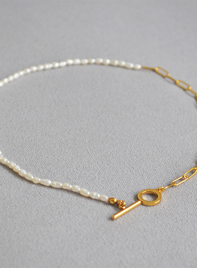 choker长扣链条优雅时髦小珍珠