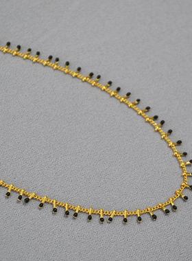 日韩小众潮流黄铜镀金锁骨链