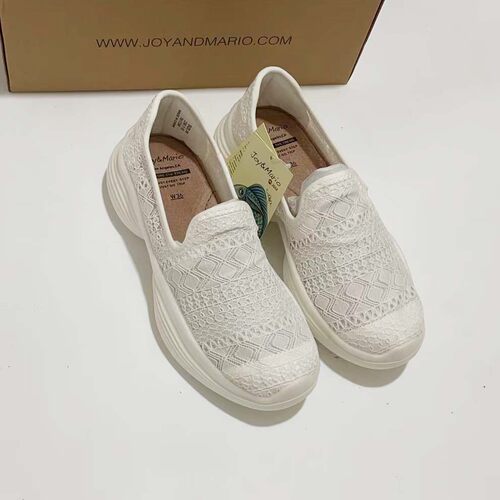 专柜玛丽正品春夏季款休闲运动一脚蹬套脚平底亮片蕾丝女鞋76173W