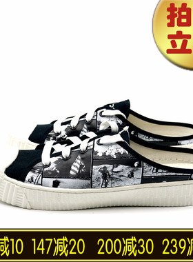 专柜玛丽正品拖鞋女鞋春夏新帆布外穿拖鞋板鞋半拖凉女鞋65056W