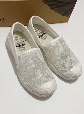 专柜玛丽正品22春夏新款帆布鞋女圆头休闲鞋懒人一脚蹬单鞋78283W