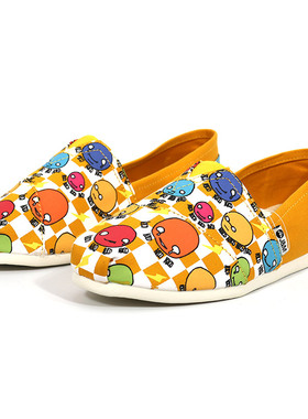 专柜玛丽正品22春夏款帆布鞋涂鸦女鞋百搭舒适一脚蹬渔夫鞋62308W