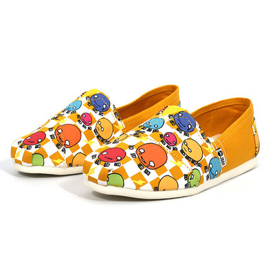 专柜玛丽正品22春夏款帆布鞋涂鸦女鞋百搭舒适一脚蹬渔夫鞋62308W