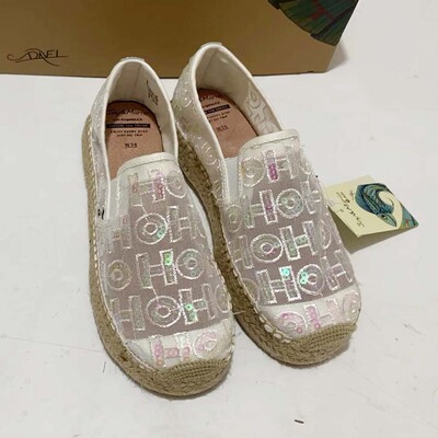 专柜玛丽正品渔夫鞋女春夏款乐福鞋透气一脚蹬厚底松糕布鞋05353W