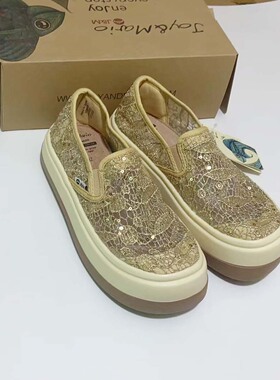 专柜玛丽正品23春款乐福鞋厚底增高脚蹬镂空蕾丝乐福鞋女鞋87096W