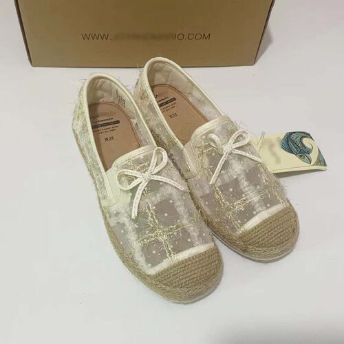 专柜玛丽正品23春夏新款女鞋蕾丝休闲懒人一脚蹬布鞋渔夫鞋72290W