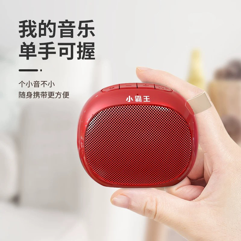 小霸王D55无线蓝牙音箱重低音可插优盘户外晨练迷你小音响