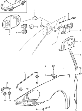 保时捷987 997 911跑车 Boxster Carrera Cayman 油箱盖铰链 合页