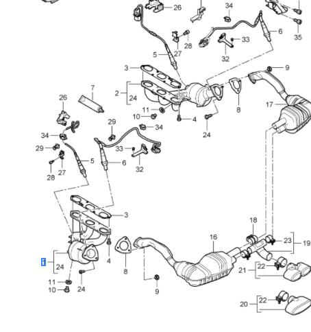 保时捷博克斯特boxster卡曼凯门cayman987排气支管 三元催化器 汽车零部件/养护/美容/维保 其他 原图主图