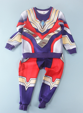 专柜奥特曼儿童运动卫衣套装秋款男童罗索赛罗特利迦男孩时尚童装