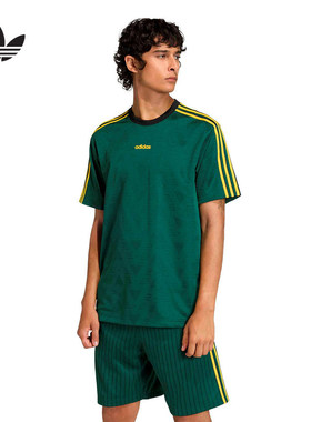 阿迪达斯三叶草26夏季新款男子圆领休闲短袖运动T恤KE3337 KE2139