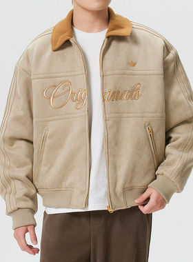 阿迪达斯三叶草外套男款马年新年款棉服夹克上衣KT0675/KT0674