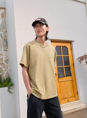 NIKE耐克男子宽松T恤26夏季新款纯棉休闲针织柔软舒适短袖IR4965