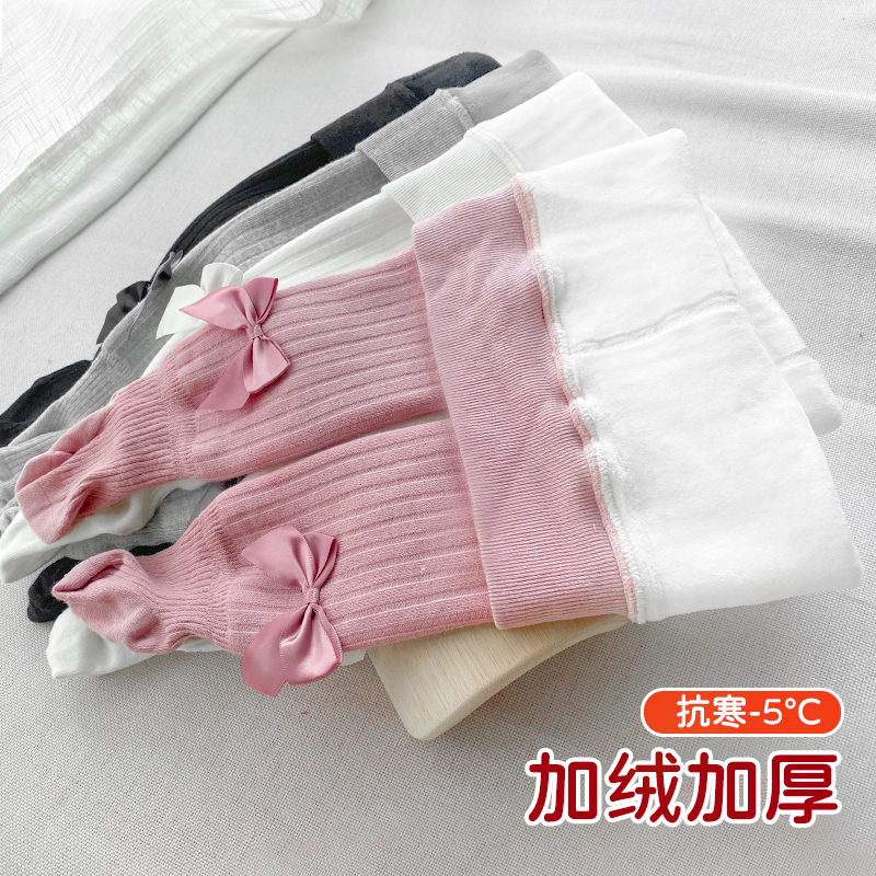 儿童连裤袜秋冬季加绒女童婴儿纯棉中厚宝宝连脚袜外穿女孩打底裤,童装/婴儿装/亲子装,儿童袜子(0-16岁),淘宝优惠券,粉丝福利购,淘宝优惠卷