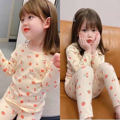 女童睡衣春秋季款2024新款纯棉薄款长袖套装儿童女孩中大童家居服