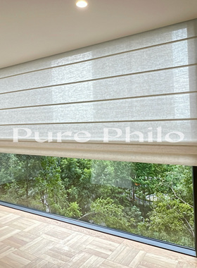 愫之｜超宽罗马帘电动可做8米一整幅不分段0缝隙 半遮光全遮光