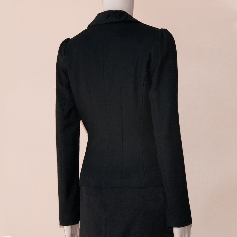 PRICH爆款修身百搭女羊毛西服盘花扣外套上衣PRJK04951S